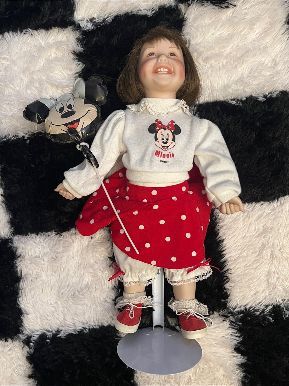 Minnie Mouse Red & White Polka Dot Kids Doll Outfit